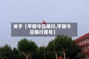 关于【平阴今日限行,平阴今日限行尾号】