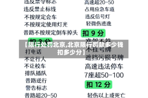 【限行处罚北京,北京限行罚款多少钱扣多少分】