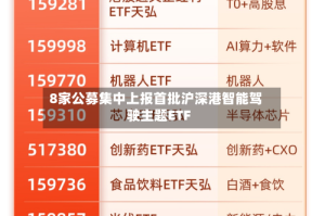 8家公募集中上报首批沪深港智能驾驶主题ETF