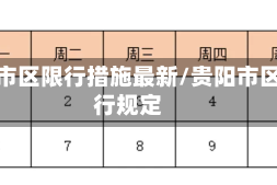 贵阳市区限行措施最新/贵阳市区限行规定