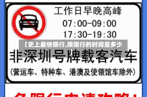 【史上最快限行,限限行的时间是多少】