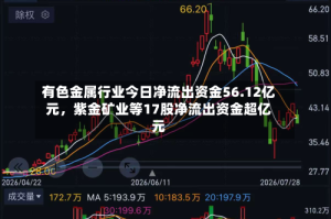 有色金属行业今日净流出资金56.12亿元，紫金矿业等17股净流出资金超亿元