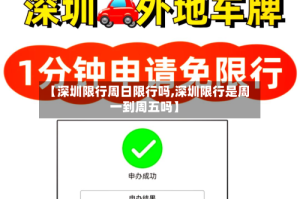 【深圳限行周日限行吗,深圳限行是周一到周五吗】