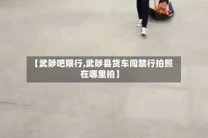 【武陟吧限行,武陟县货车闯禁行拍照在哪里拍】