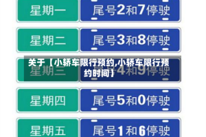 关于【小轿车限行预约,小轿车限行预约时间】