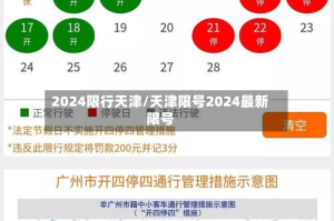 2024限行天津/天津限号2024最新限号