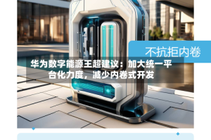 华为数字能源王超建议：加大统一平台化力度，减少内卷式开发