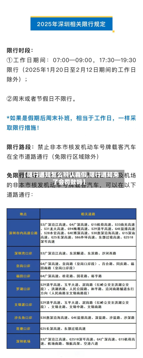 【限行通知怎么辨认真假,限行通知来了会罚款吗】-第1张图片