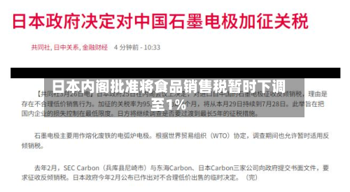 日本内阁批准将食品销售税暂时下调至1%-第2张图片