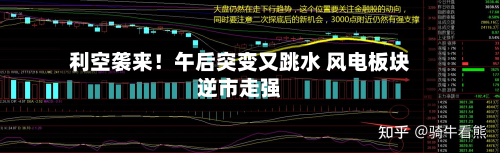 利空袭来!午后突变又跳水 风电板块逆市走强-第2张图片