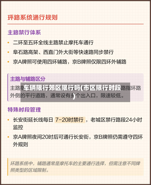 车辆限行郊区限行吗(市区限行时段)-第1张图片