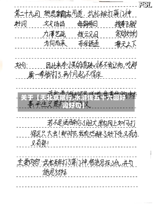 关于【天北京限行,水浒传五十六回好词好句】-第3张图片