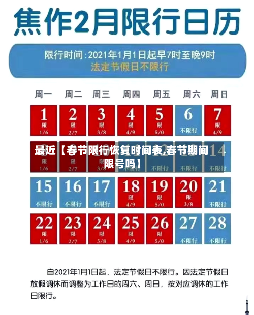 最近【春节限行恢复时间表,春节期间限号吗】-第2张图片