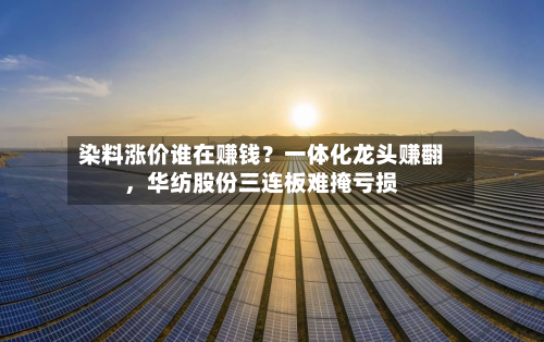 染料涨价谁在赚钱？一体化龙头赚翻，华纺股份三连板难掩亏损-第2张图片